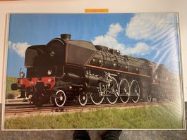Dampflokomotive Poster gerahmt Modelleisenbahn 90.5 & 60.5
