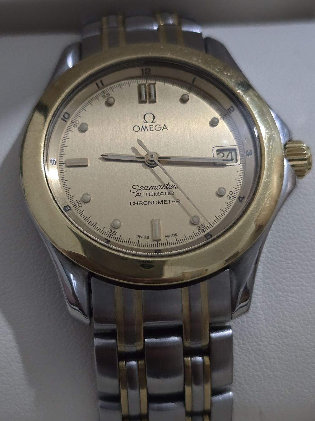 Omega Orologi: OMEGA Seamaster Automatic Chronometer  Or18k et Acier – Usato da Les Acacias venduto da watinjo 8