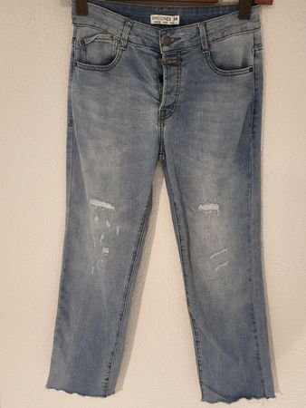 Chicoree Jeans Grösse 34 Leicht verwaschene Sommerjeans