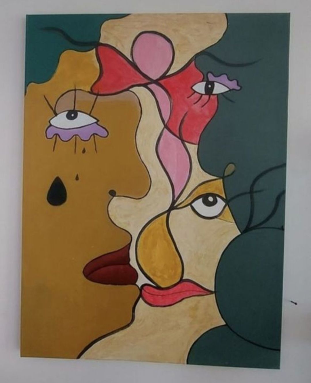 Tableaux: Gemälde " Blickfang " handmade 60×80 – Neuf (Voir description) à Riehen par Steinbock1970
