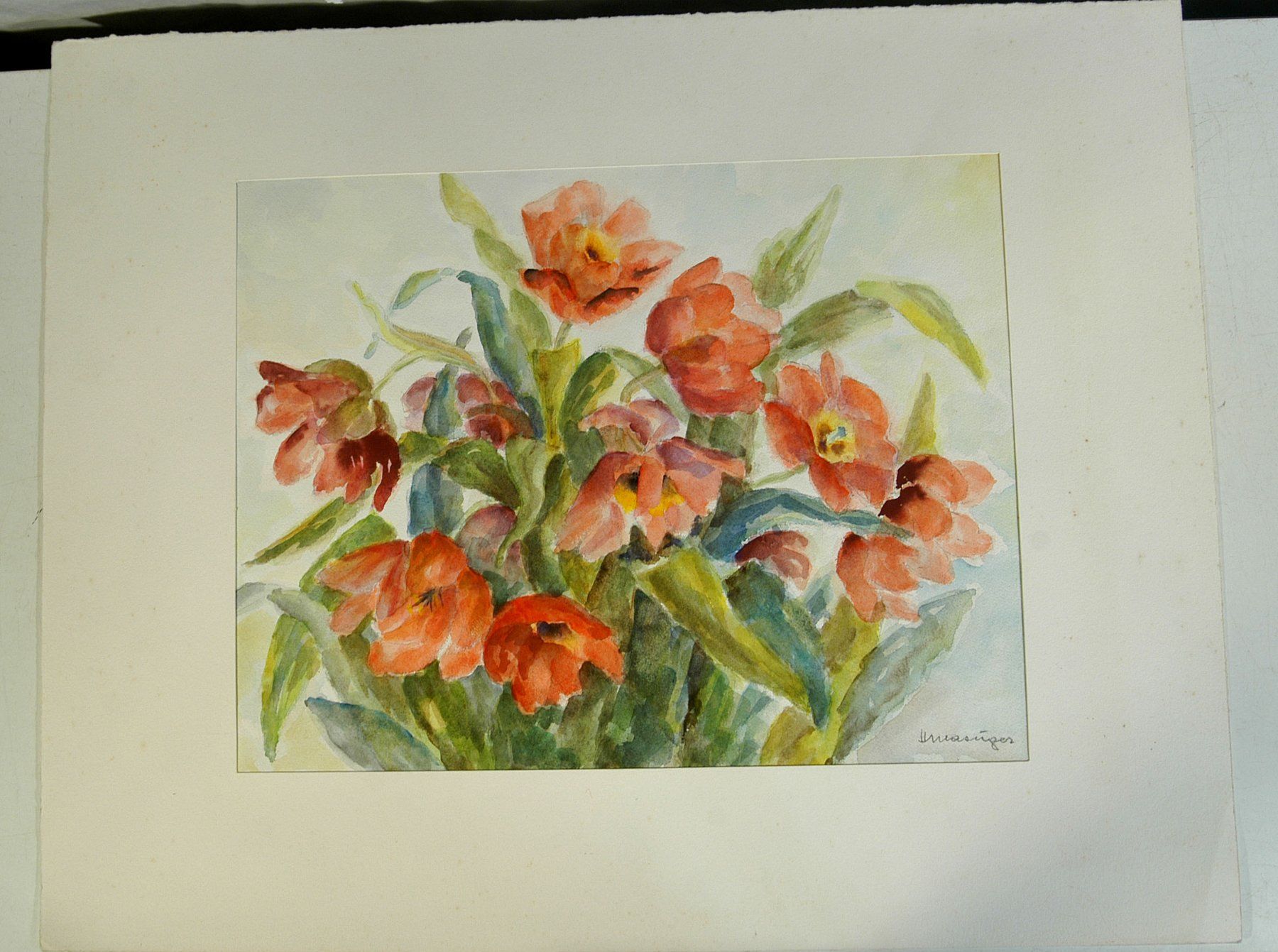 Dipinti: Blumenstilleben Aquarell signiert – Usato da Herisau venduto da Wisen