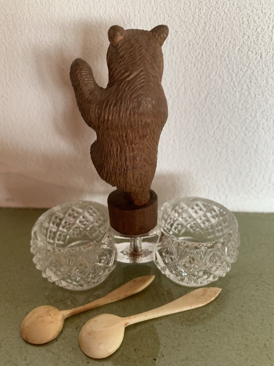 Set di piatti: Salière Brienzer Bär mit 2 Löffeli – Usato da Egg b. Zürich venduto da ohtannenbaum 2