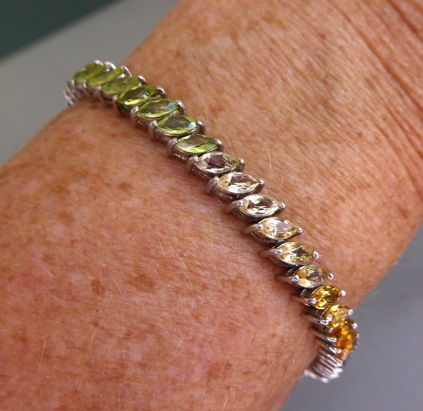 Bracciali & Braccialetti: Armband 925 Silber mit echten Steinen um 1985 – Usato da Muri AG venduto da Lineli2020 1