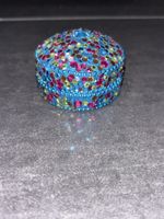 Schmuckdose / Pillendose mit Glitzersteinen