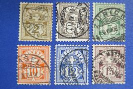 Serie Ziffermuster Nr.80-85, komplett, Vollst. - SBK: 227.-.