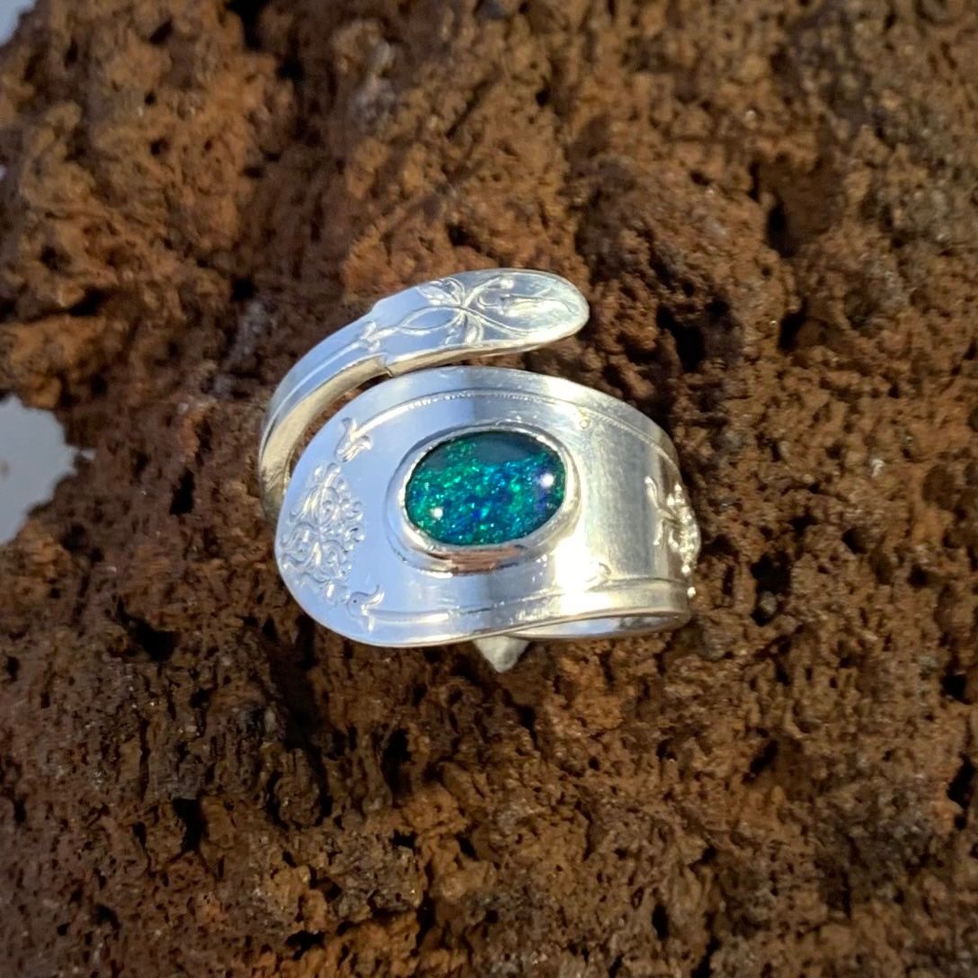 Anelli: Silberring Blumiger Opal Gr.59 – Nuovo (secondo la descrizione) da Thun venduto da Svonskj 1