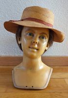 Wachsbüste/ Figur Echthaar + Glasaugen um ca. 1900 aus Paris