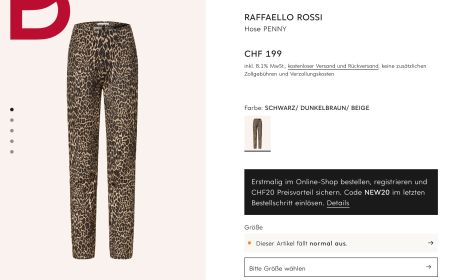 RAFFAELLO ROSSI Hose Leo Look - Mod. Penny