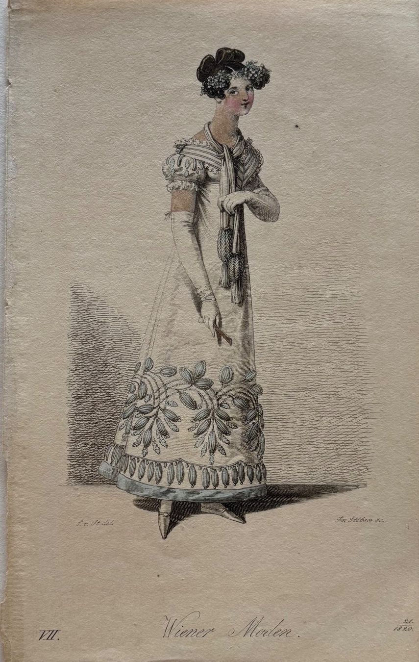 Grafica & Litografie: Antike Lithographie, Wiener Mode, 1820 – Usato da Frauenfeld venduto da Merk52