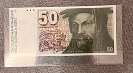 50 Franken Banknote Schweiz guter Zustand