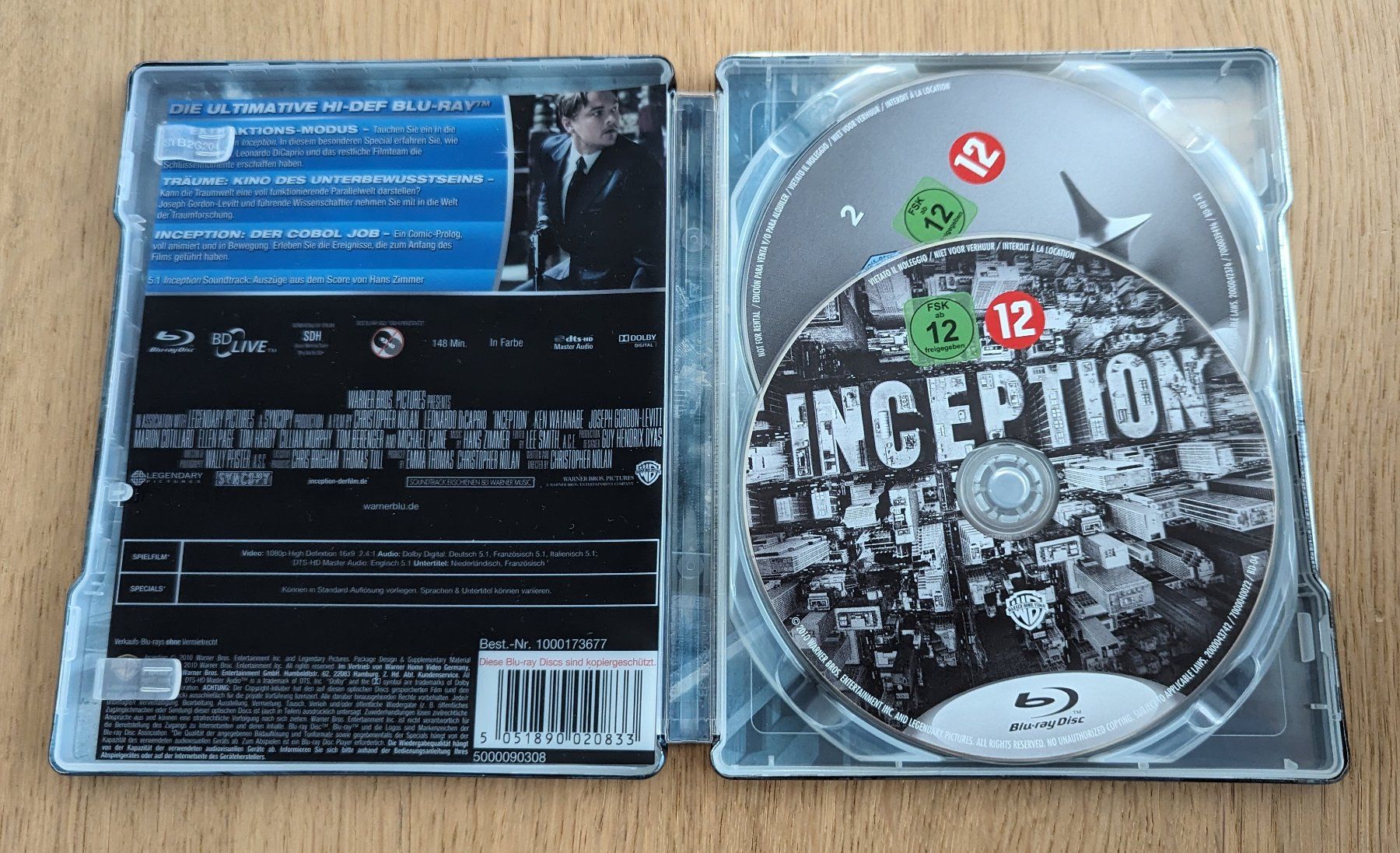 Tous les DVDs: Inception - Blu-Ray Steelbook – D'occasion à Oftringen par  2