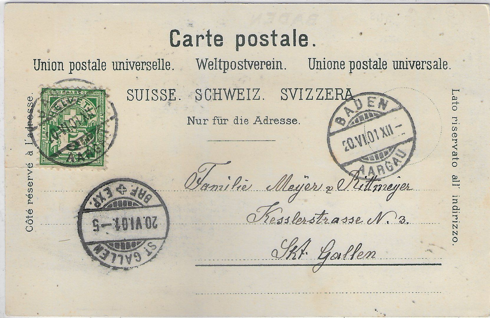 Cartoline postali: Gruss aus Baden - Litho – Usato da Ettingen venduto da Kartenplanet 1