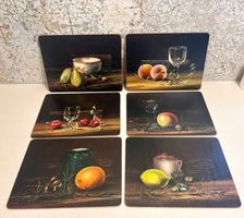 6er Set Untersetzer mit Obstmotiv, Vintage Shabby Chic 🍎
