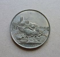 Zinn Medaille 1856 ++ 500. Jahrestag Erdbeben Basel von 1356