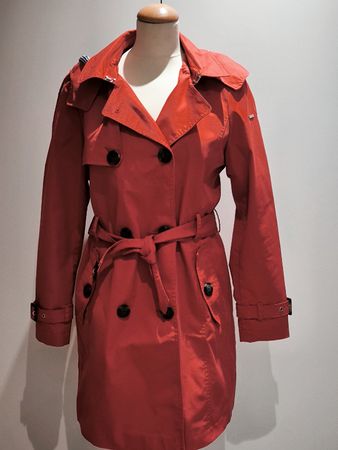 Esprit Trenchcoat rot mit Kapuze Grösse M guter Zustand
