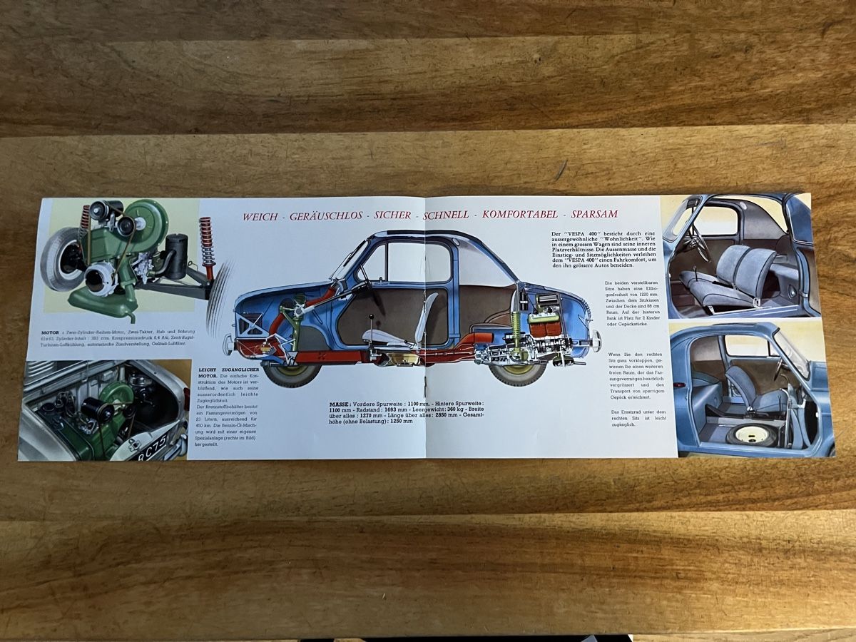 Piaggio Documents: Vespa Piaggio 400 Prospekt – Neuf (Voir description) à Thun par Cpia 3