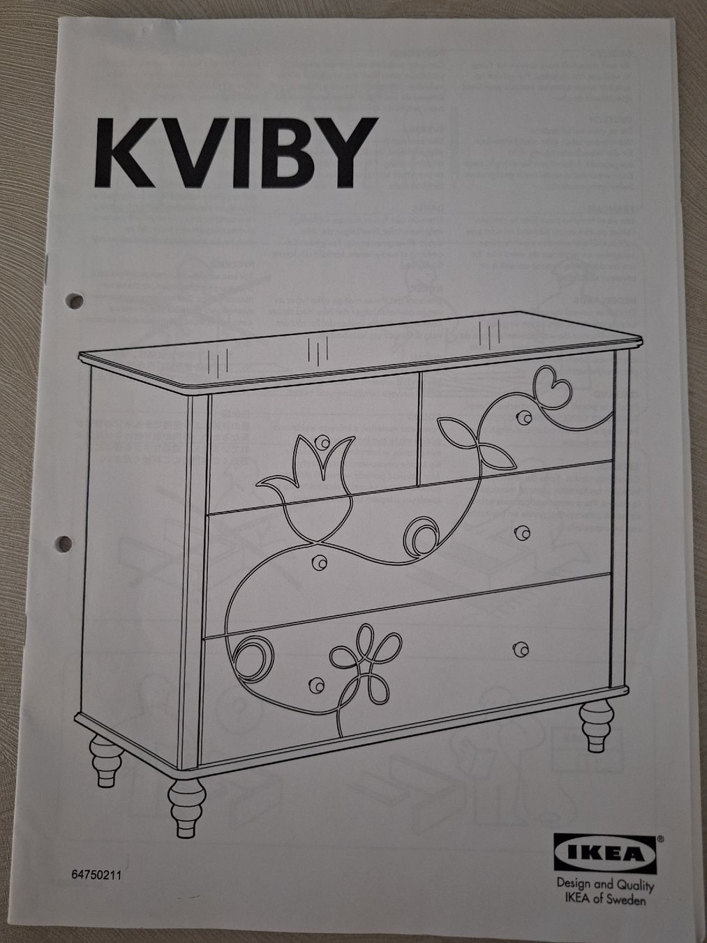 Ikea Cassettiere: commode en pin massif, IKEA model Kviby – Usato da Fribourg venduto da Ninitica 3