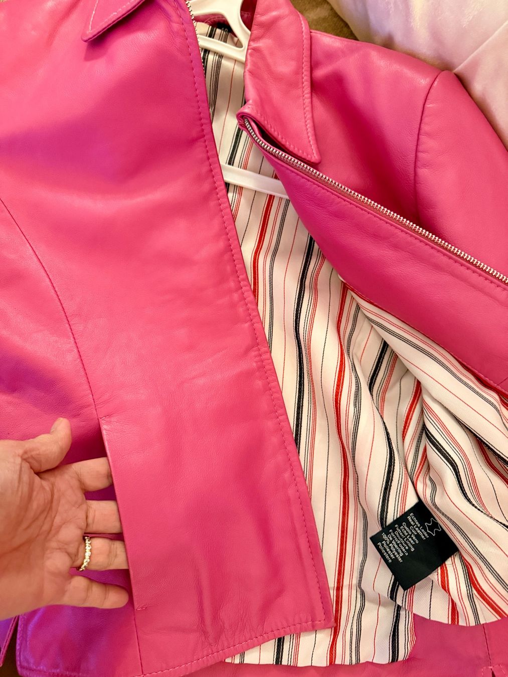 Jacken: Rosa Lederjacke – Gebraucht aus Genève von mar_g5r2 3
