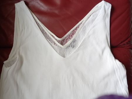 Massimo Dutti Bluse Gr. M- Weiss mit Spitze - Sommer ☀️