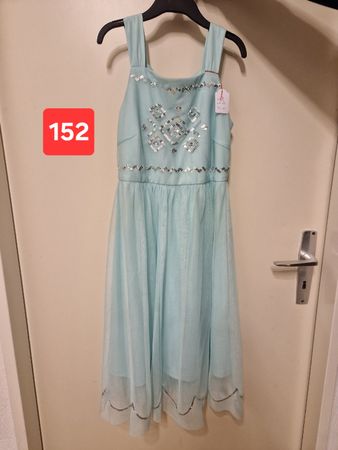 Robe de fête fille turquoise T 152