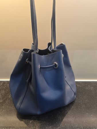 Handtasche im Beutel-Look blau/grau