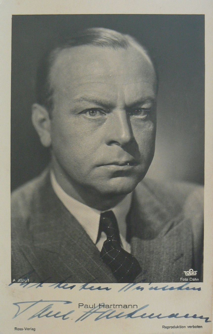 Autografi: Paul Hartmann (1889-1977) Schauspieler - Autogramm – Usato da Dietikon venduto da cyranos.ch