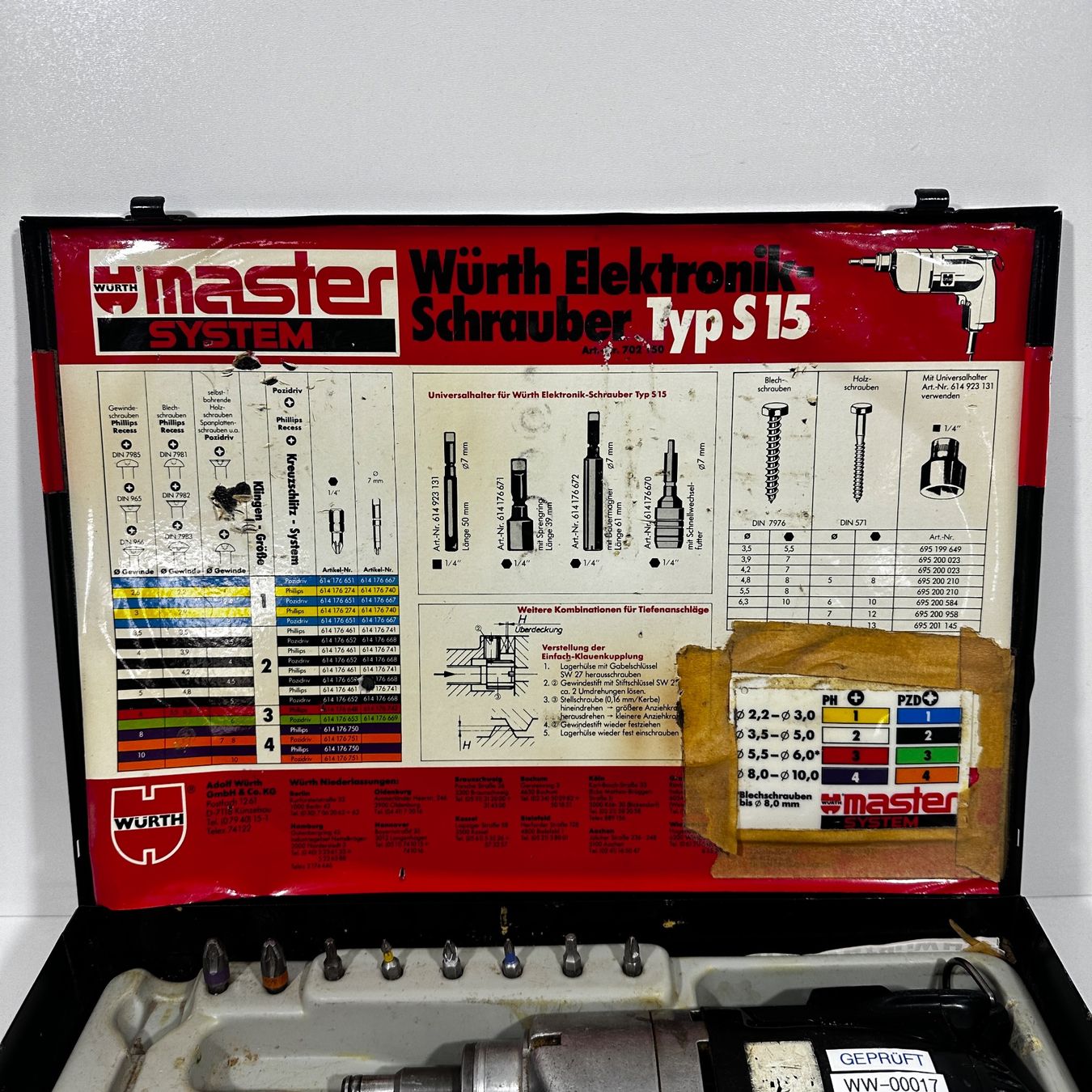 Würth Bohrmaschinen: ELEKTRONIK-SCHRAUBER - WÜRTH MASTER SYSTEM TYP S15 – Gebraucht aus Rothrist von Die_Welle 2