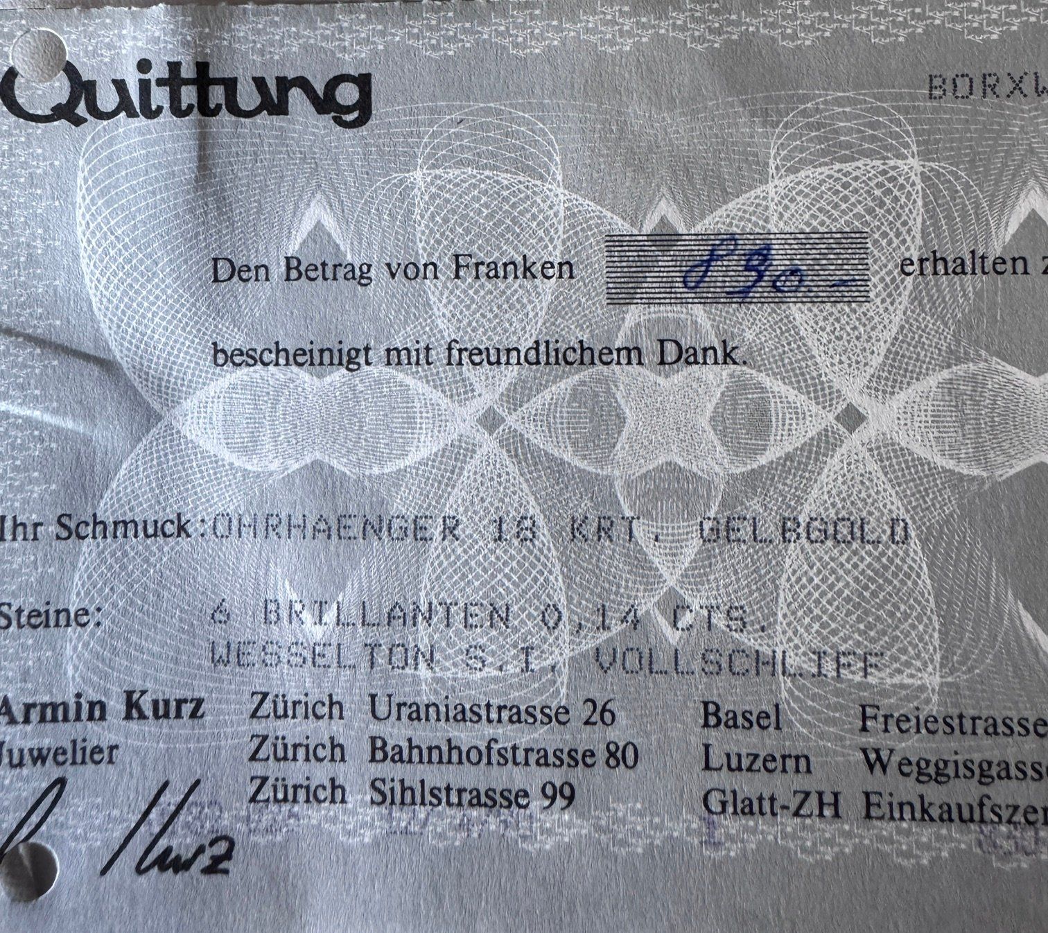 Ohrringe & -stecker: Ohrhänger 18 Krt. gelbgold – Neu (gemäss Beschreibung) aus Winterthur von UGRO 1