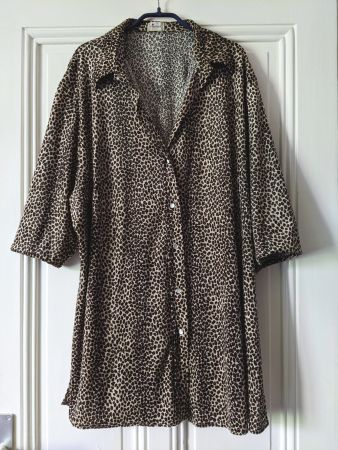 VERPASS : Longue blouse velours imprimé léopard 2XL-3XL