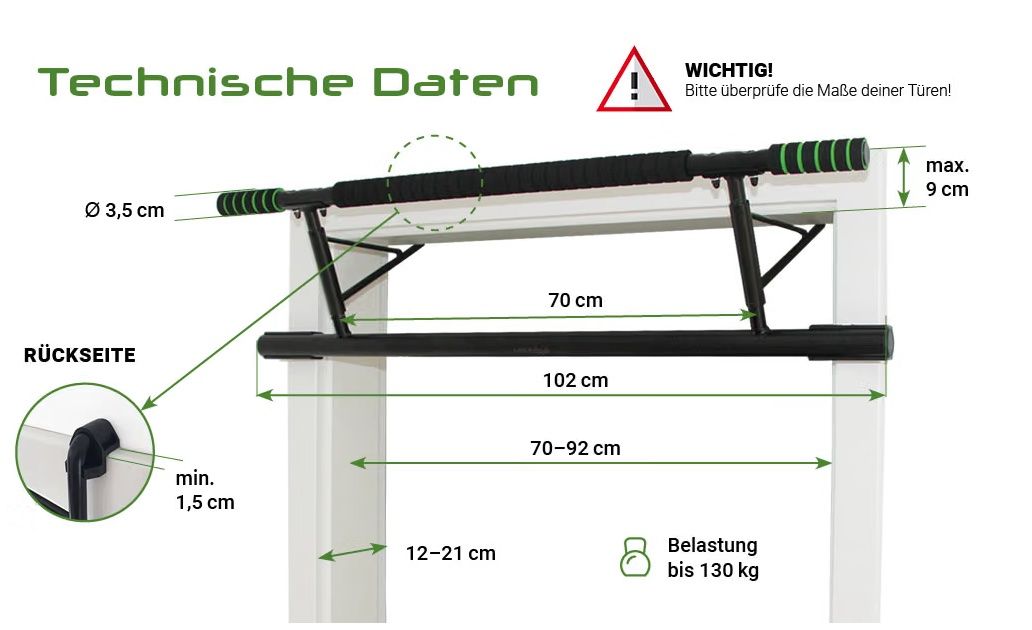 Hometrainer: Klimmzugstange Türrahmen Multifunktion – Usato da Merlischachen venduto da Sergiom 1