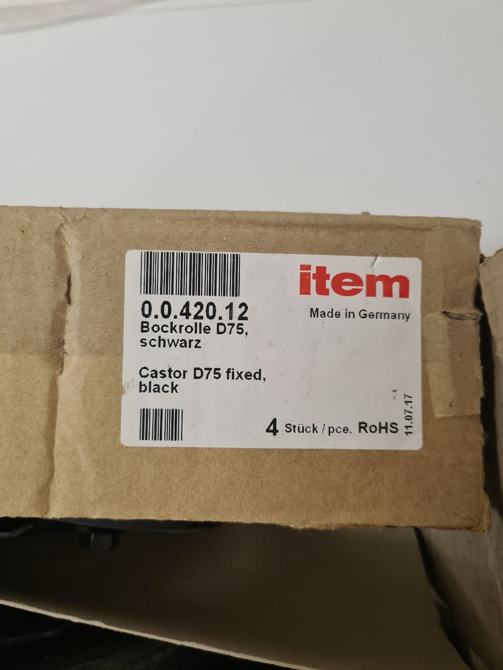 Sonstiges zum Lager & Transport: Item Bockrolle D75, schwarz, 4 Stueck – Neu (gemäss Beschreibung) aus Sissach von pablum87 3