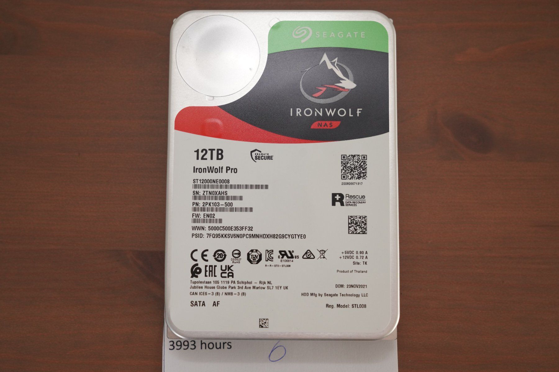 Seagate Dischi rigidi: Disk SATA 12Tb Seagate IronWolf Pro NAS - 3993 Stunden – Usato da Zürich venduto da Lock5151