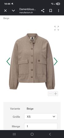 Damenjacke beige Grösse M  Baumwolle Schurwolle