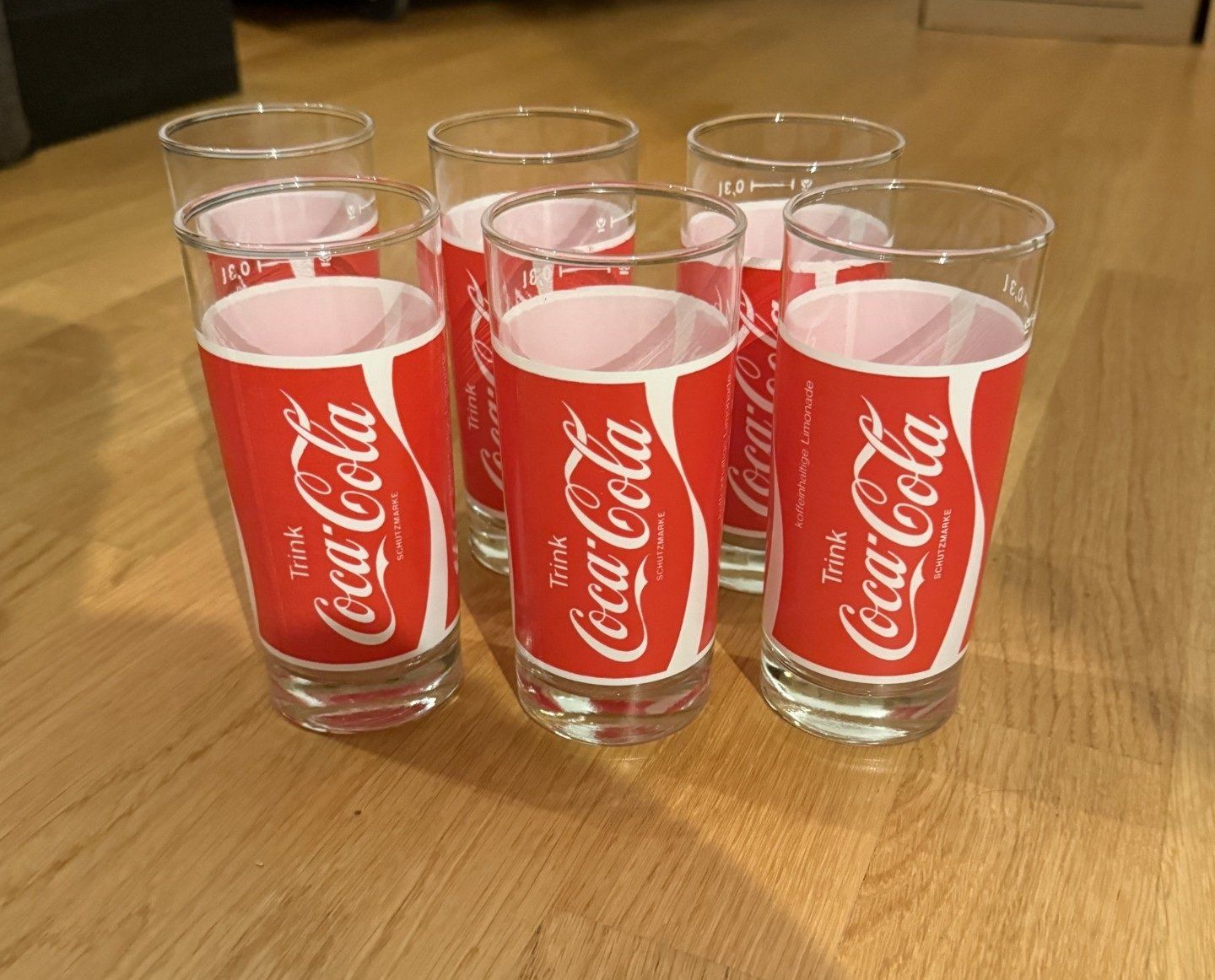 Coca-Cola Bicchieri: 6 originale Coca Cola Gläser – Usato da Bülach venduto da Murmy