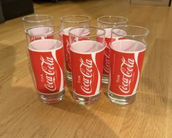 6 originale Coca Cola Gläser