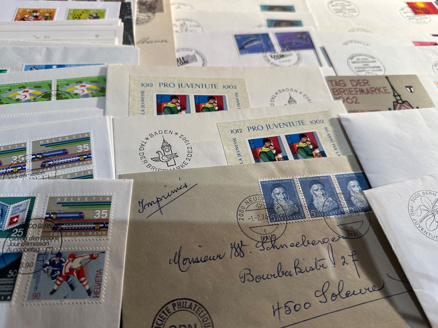 Tutti i francobolli: Sammlung Schweiz Briefe Sonderbriefe FDC usw. – Usato da Stettfurt venduto da 2442 5