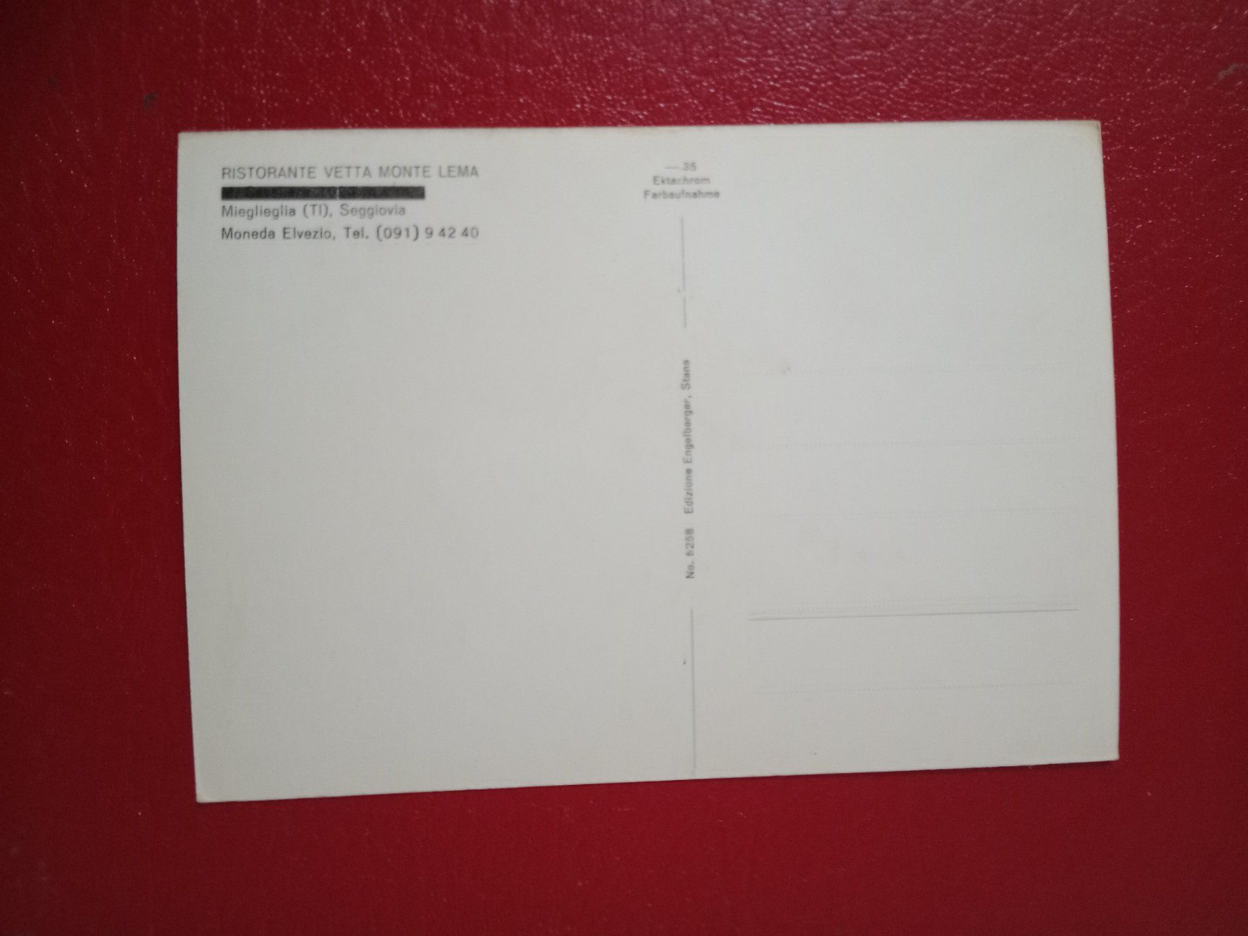 Cartoline postali: Monte Lema Tessin animata Panorama – Usato da Küttigen venduto da Melisch1000 1