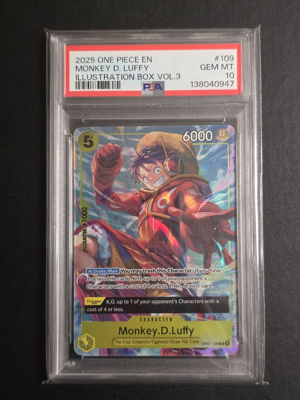 Bandai Cartes à collectionner: Carte One Piece Monkey D. Luffy PSA 10 GEM MT 2025 – Neuf (Voir description) à Cointrin par PokeAku