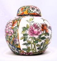 China Canton Style Ginger Jar pot thé Teedose Ingwer  9 cm