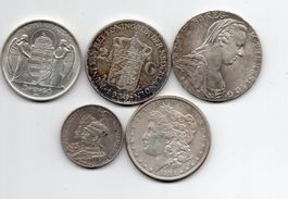(1489) 1 Lot Silbermünzen alt ab 1883, 115 g