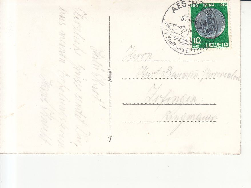 Cartoline postali: Aeschi Allmend 1962 – Usato da Bürglen TG venduto da StampGraf 1