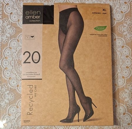 Ellen Amber Recycled 20den Strumpfhose Gr.XL Schwarz