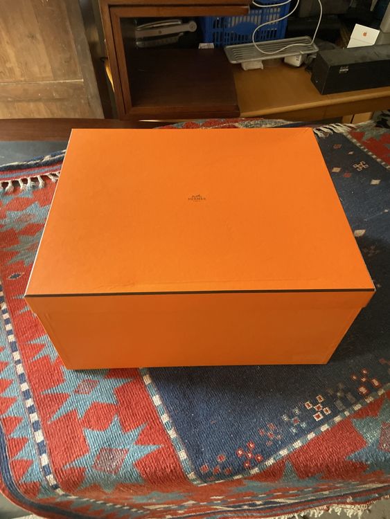 Étui De Rangement Ou Coffret Cadeau Vide Hermès - Modèle "Garden Party 30" - Occasion - Orange