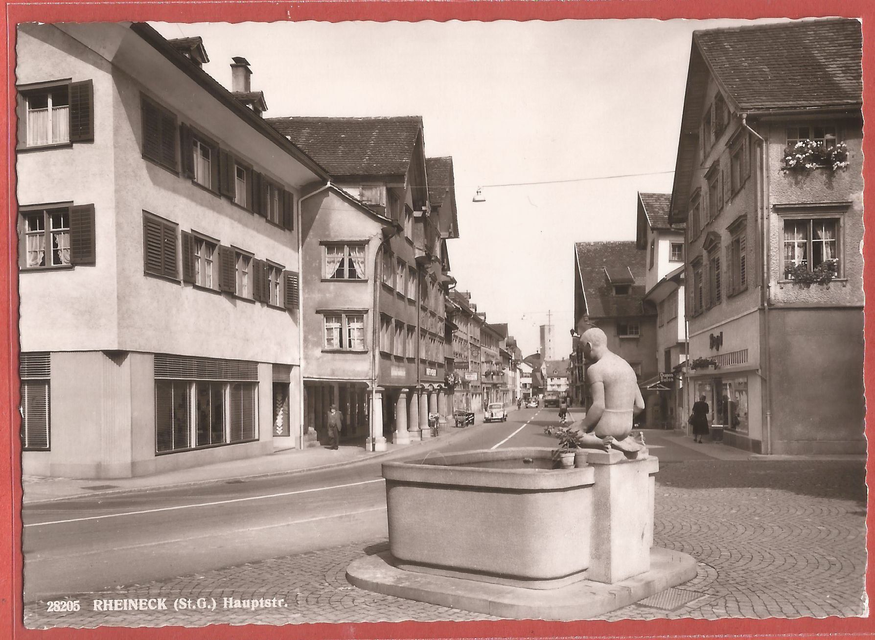 Ansichtskarten: Rheineck Hauptstrasse - 1966 gestempelt – Gebraucht aus Fislisbach von Porano