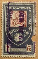 Fiskalmarke federal Obligationen 2 Fr. 1920