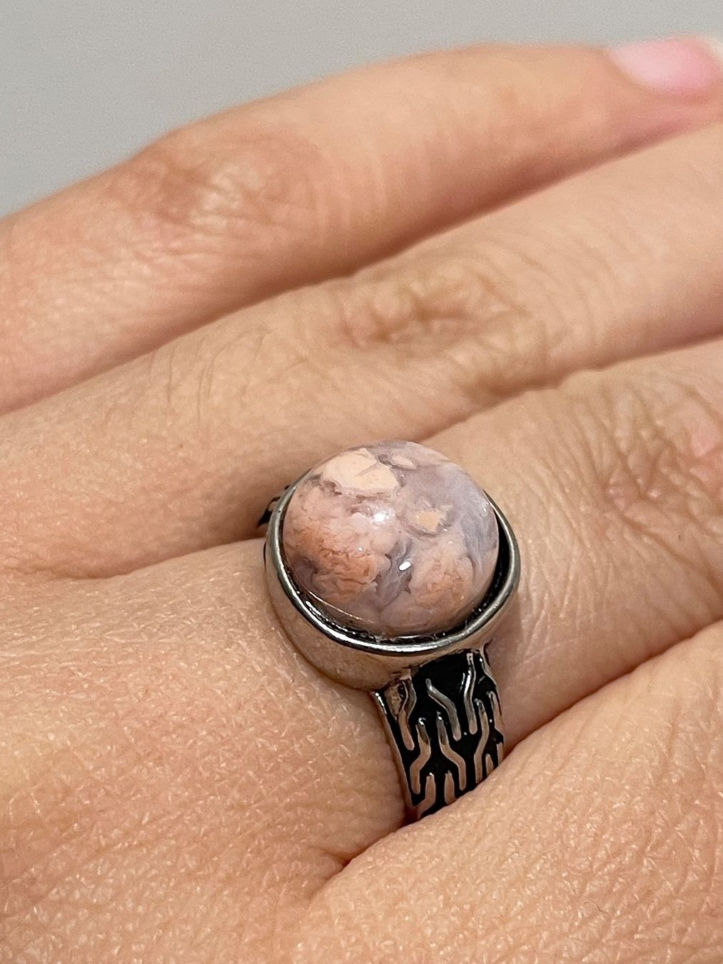 Bagues: Einzigartiger Ring aus Blütenachat – Neuf avec emballage d'origine à Schiers par sisikristall 1