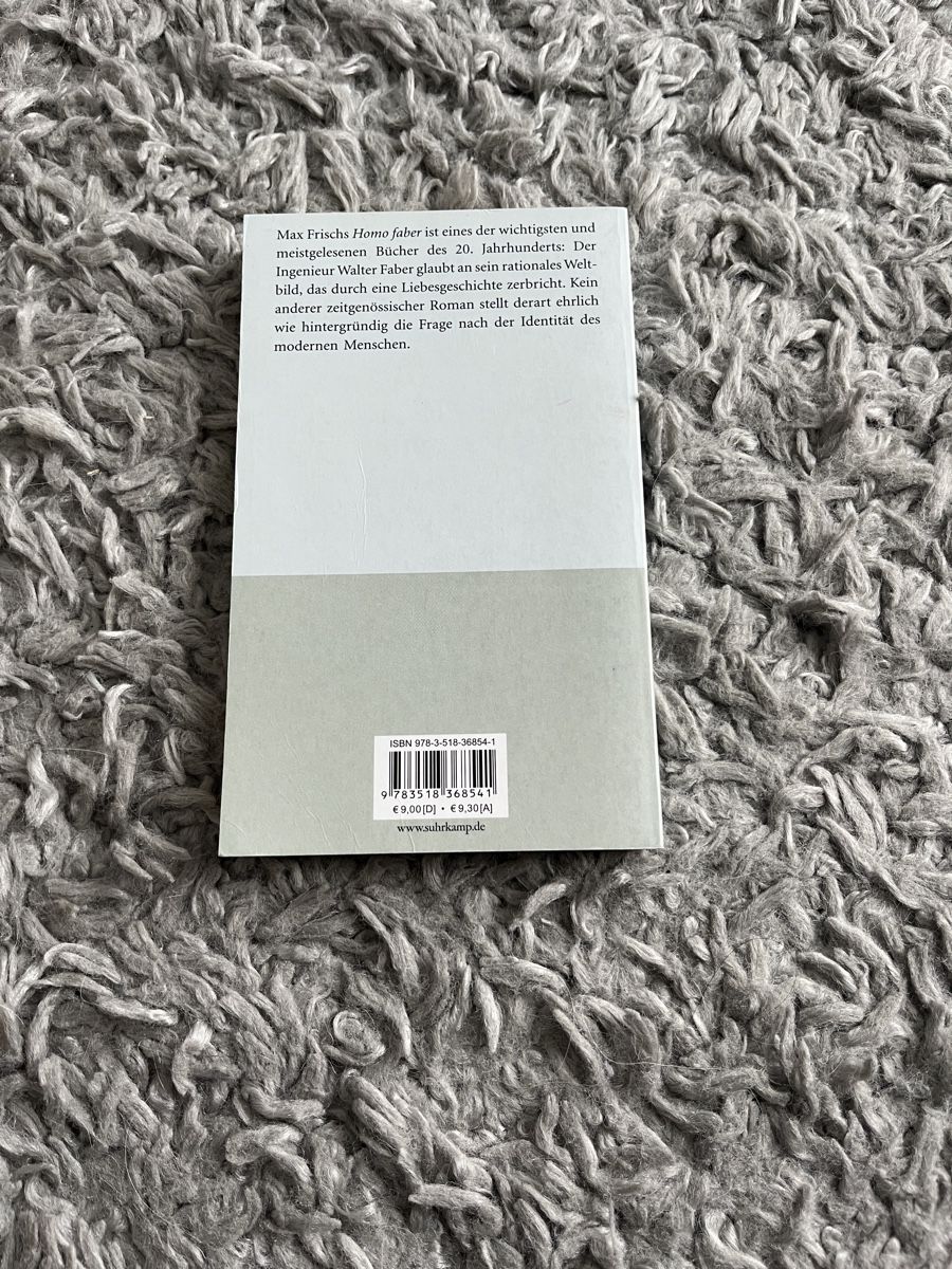 Bücher: Homo Faber, Max Frisch – Gebraucht aus Kaltenbach von happysunshineee 1
