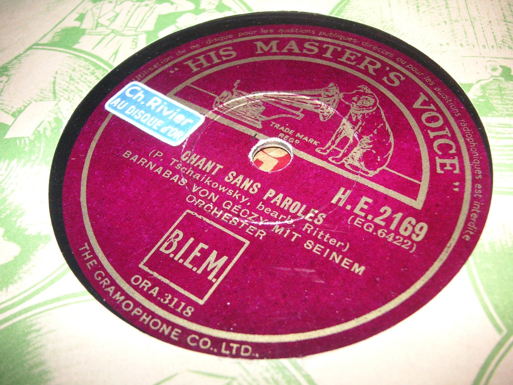 Schallplatten: DISQUES 78 TOURS – Gebraucht aus Lausanne von Leag 1