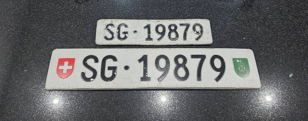 Insegne: Kontrollschild/ Autonummer SG 19879 – Usato da Oberriet SG venduto da Joka0