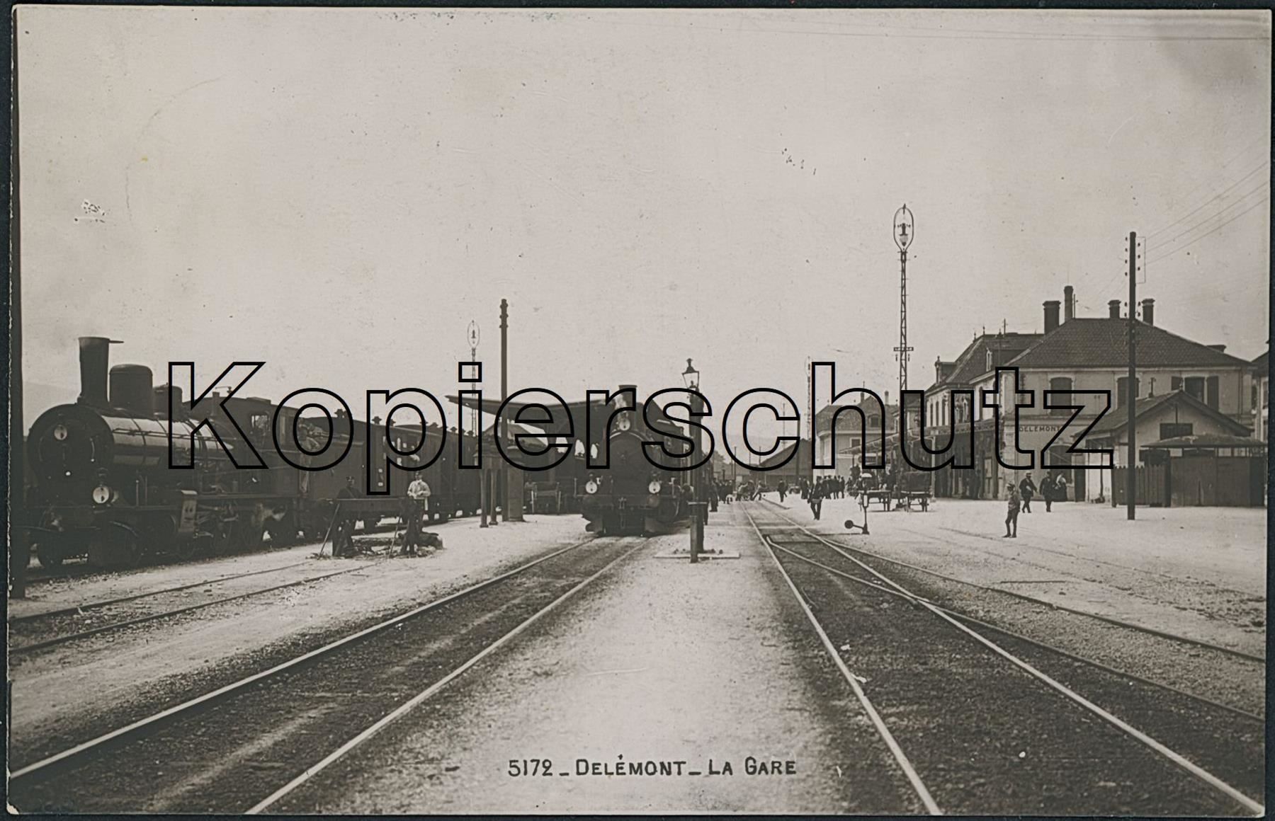 Cartoline postali: JUS Delémont - Bahnhof - Bahn – Usato da Schindellegi venduto da Jonathan77